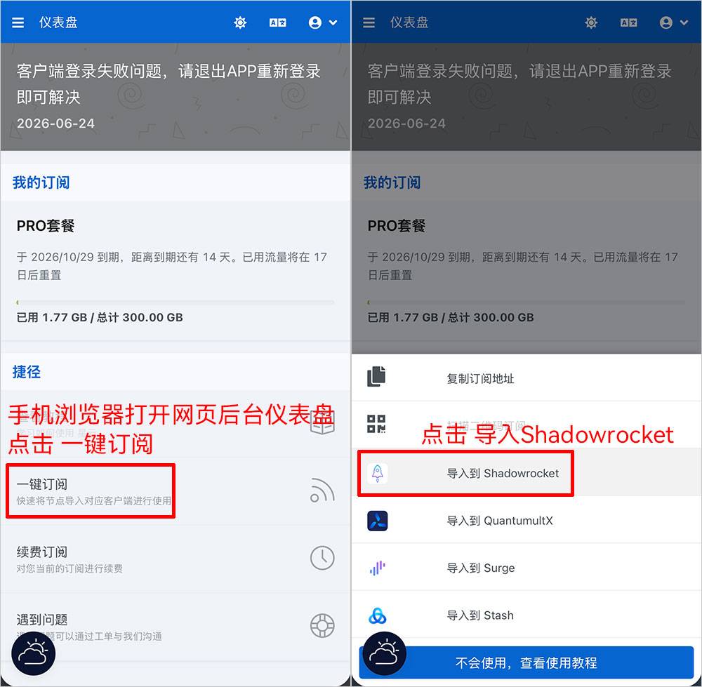 导入URL订阅